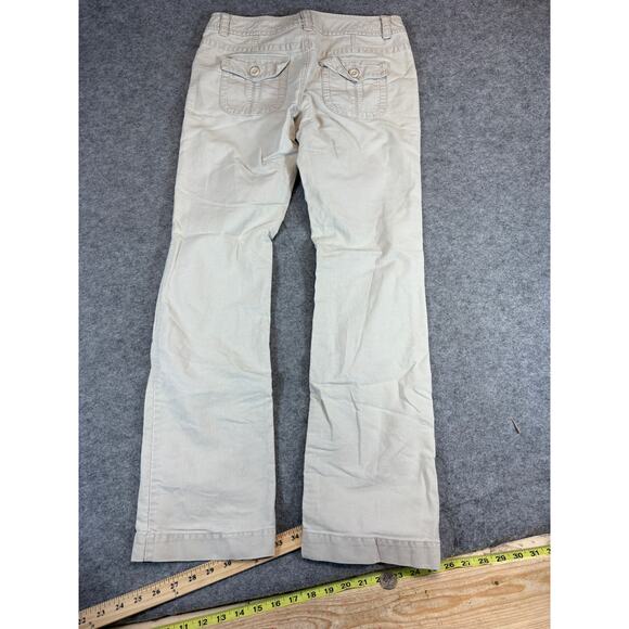 Aeropostale Pants Womens Size 5/6 Juniors Beige Bootcut Utility Y2K Streetwear - Picture 2 of 5